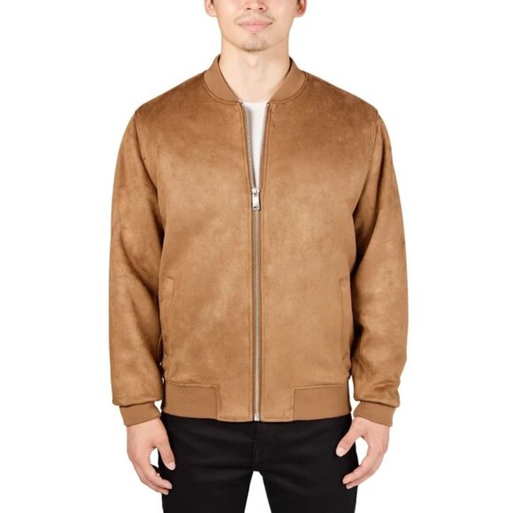 Infinity Men's Faux Suede Bomber Jacket